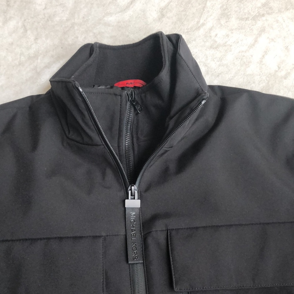 Michael Kors Men's Belgravia Woven Zip-Up Jacket Black Size S - Picture 13 of 16